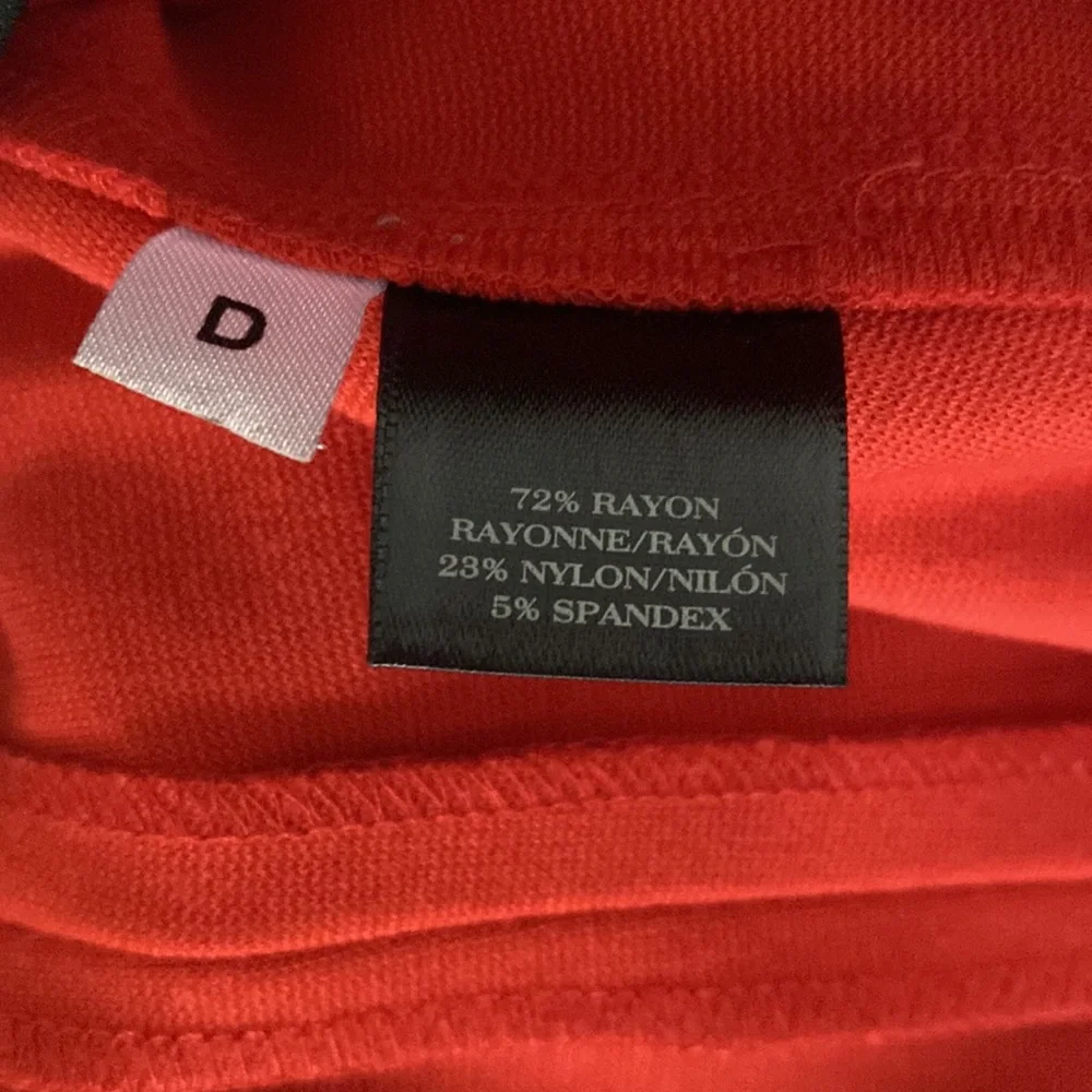 Ann Taylor Red Ponte Knit Pencil Midi Skirt
